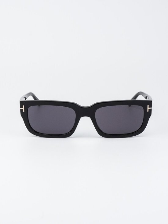 Tom Ford EZRA Women Sunglasses Black Smoke Rectangle FT1075/S 01A NEW AUTHENTIC main image 8